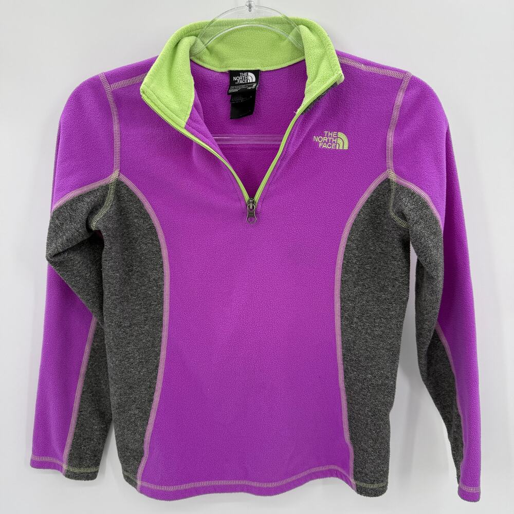 THE NORTH FACE Fleece 1/4 Quarter Zip Long Sleeve Sweater Girls Size M Pullover